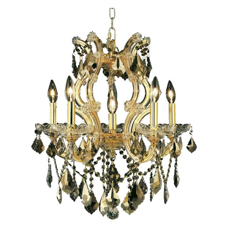 Elegant Lighting Royal Cut Clear Crystal Maria Theresa 6-Light, 180135 2800D20G/RC